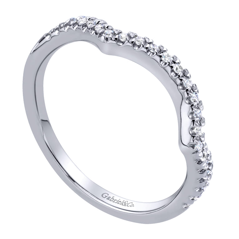 14K White Gold  Matching Wedding Band - 0.12 ct - Shot 3