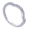 14K White Gold  Matching Wedding Band - 0.12 ct
