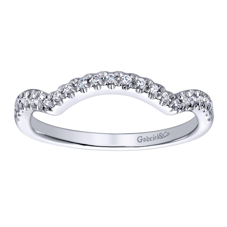 14K White Gold  Matching Wedding Band - 0.12 ct - Shot 5