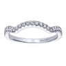 14K White Gold  Matching Wedding Band - 0.12 ct