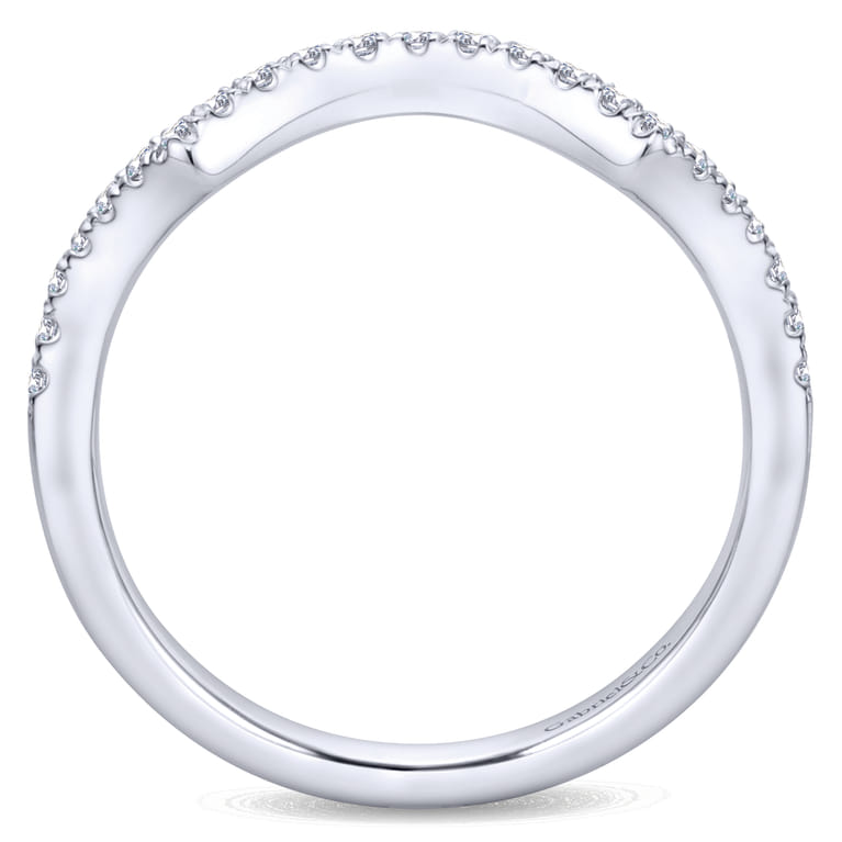 14K White Gold  Matching Wedding Band - 0.15 ct - Shot 2