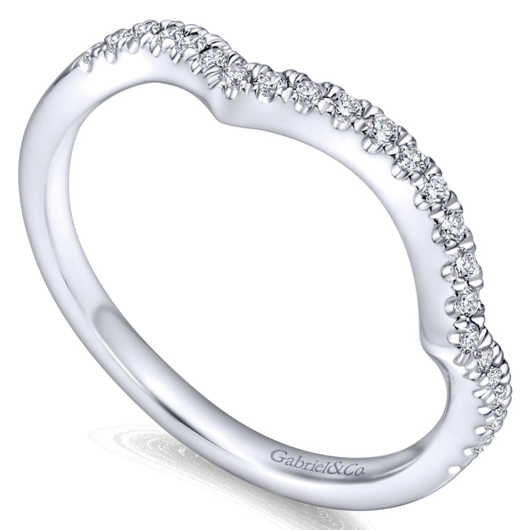 14K White Gold  Matching Wedding Band - 0.15 ct - Shot 3