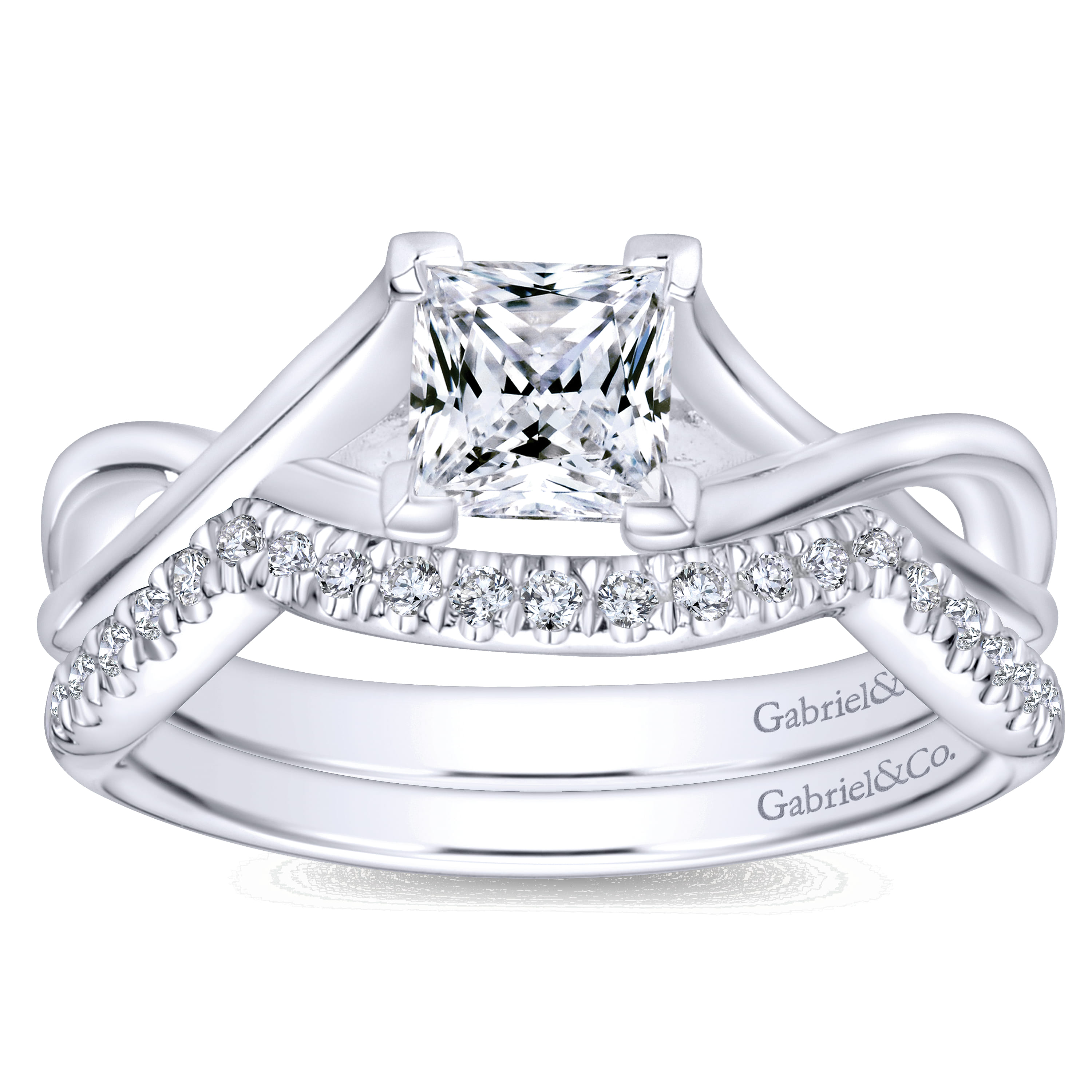 14K White Gold  Matching Wedding Band - 0.15 ct - Shot 4