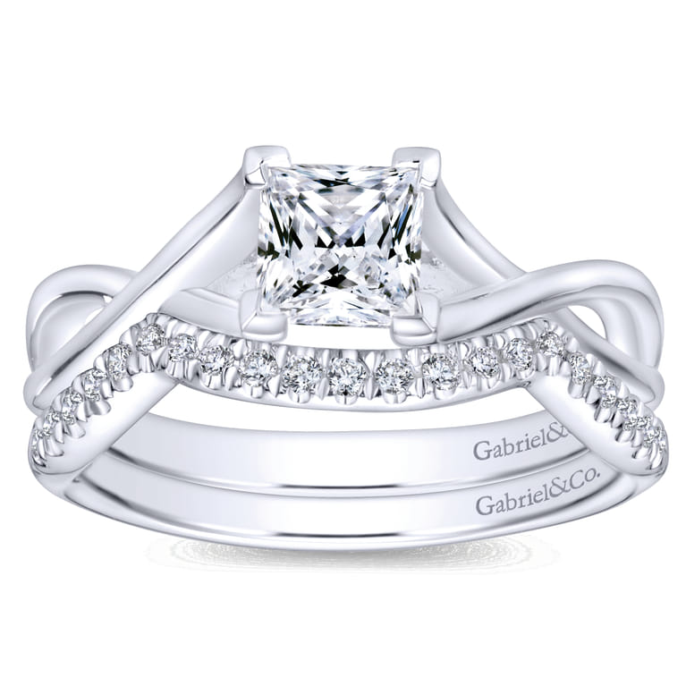 14K White Gold  Matching Wedding Band - 0.15 ct - Shot 4
