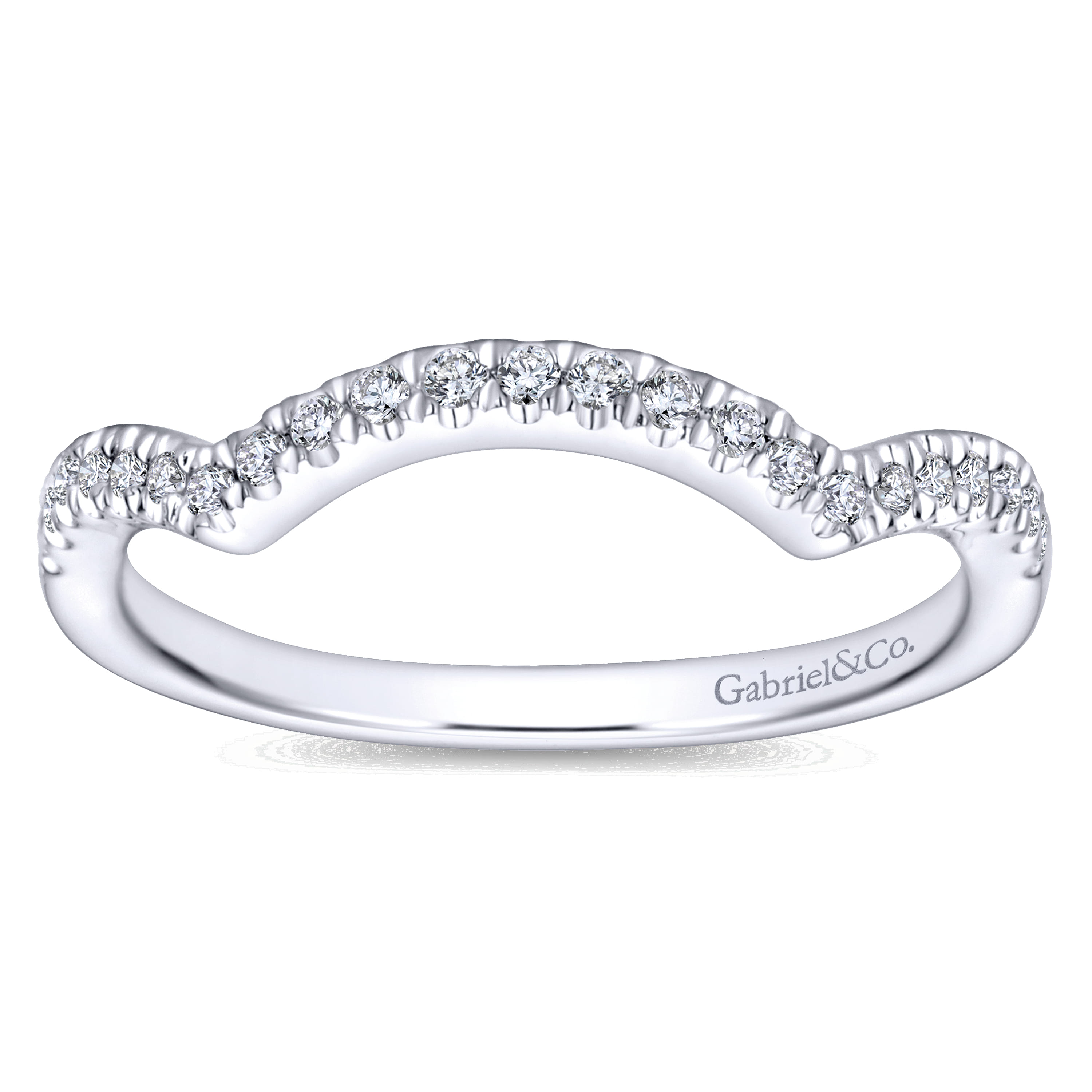14K White Gold  Matching Wedding Band - 0.15 ct - Shot 5