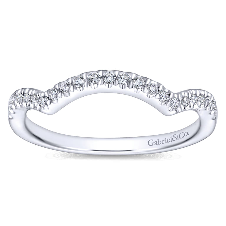 14K White Gold  Matching Wedding Band - 0.15 ct - Shot 5