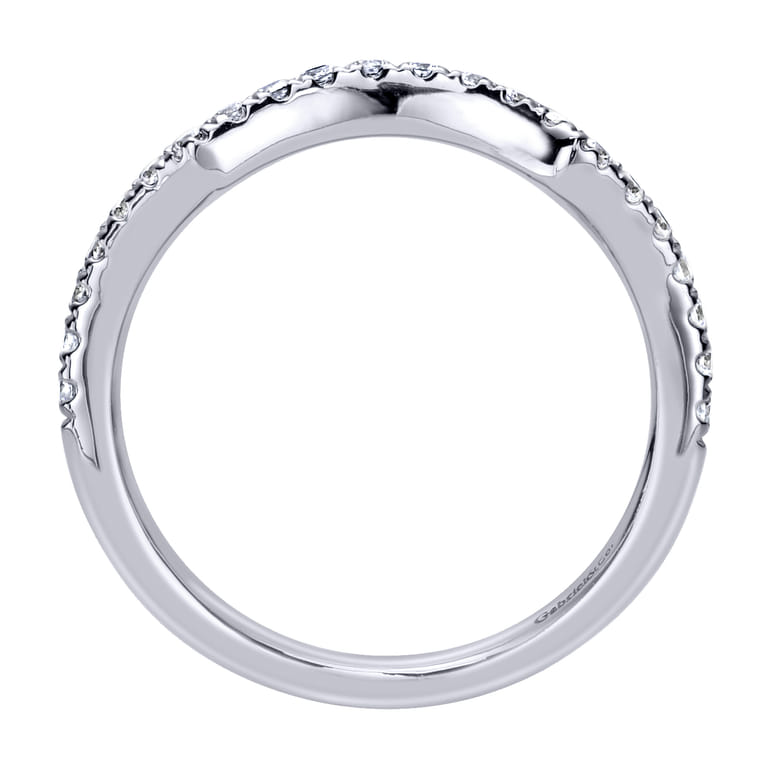 14K White Gold  Matching Wedding Band - 0.28 ct - Shot 2