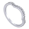 14K White Gold  Matching Wedding Band - 0.28 ct