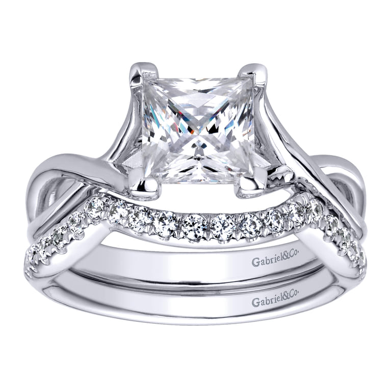 14K White Gold  Matching Wedding Band - 0.28 ct - Shot 4