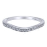 14K White Gold  Matching Wedding Band - 0.12 ct