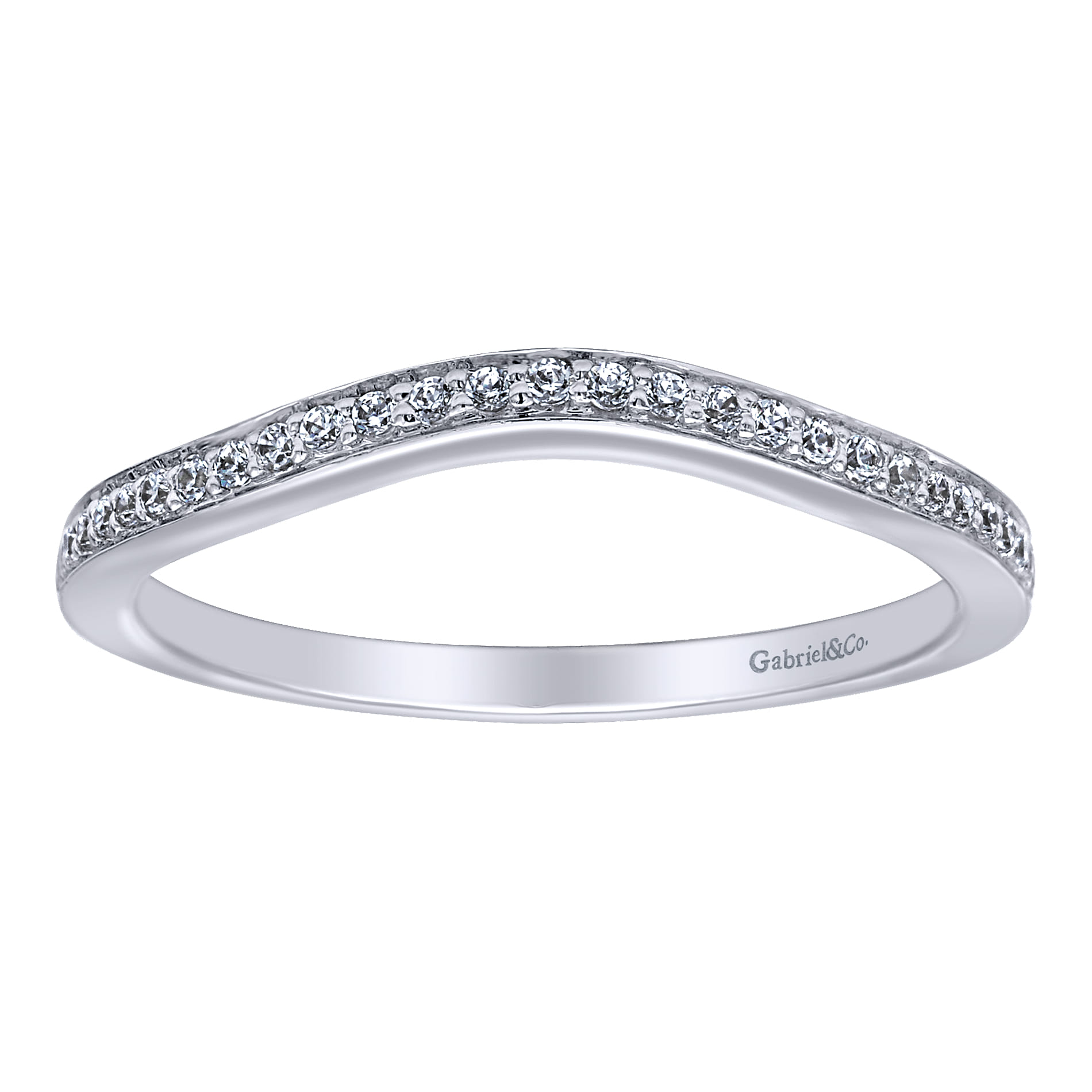 14K White Gold  Matching Wedding Band - 0.12 ct - Shot 4