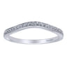 14K White Gold  Matching Wedding Band - 0.12 ct