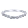 14K White Gold  Matching Wedding Band - 0.12 ct