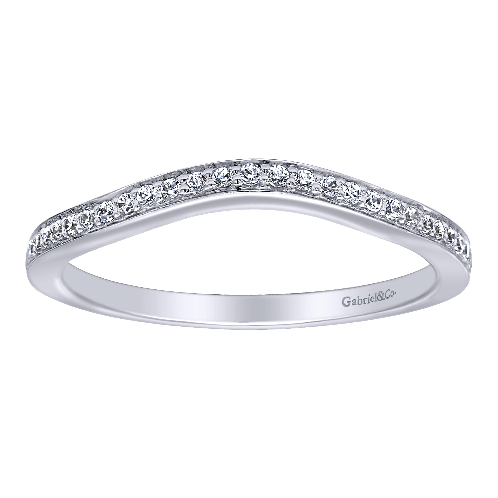 14K White Gold  Matching Wedding Band - 0.12 ct - Shot 4