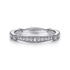 14K White Gold Matching Wedding Band