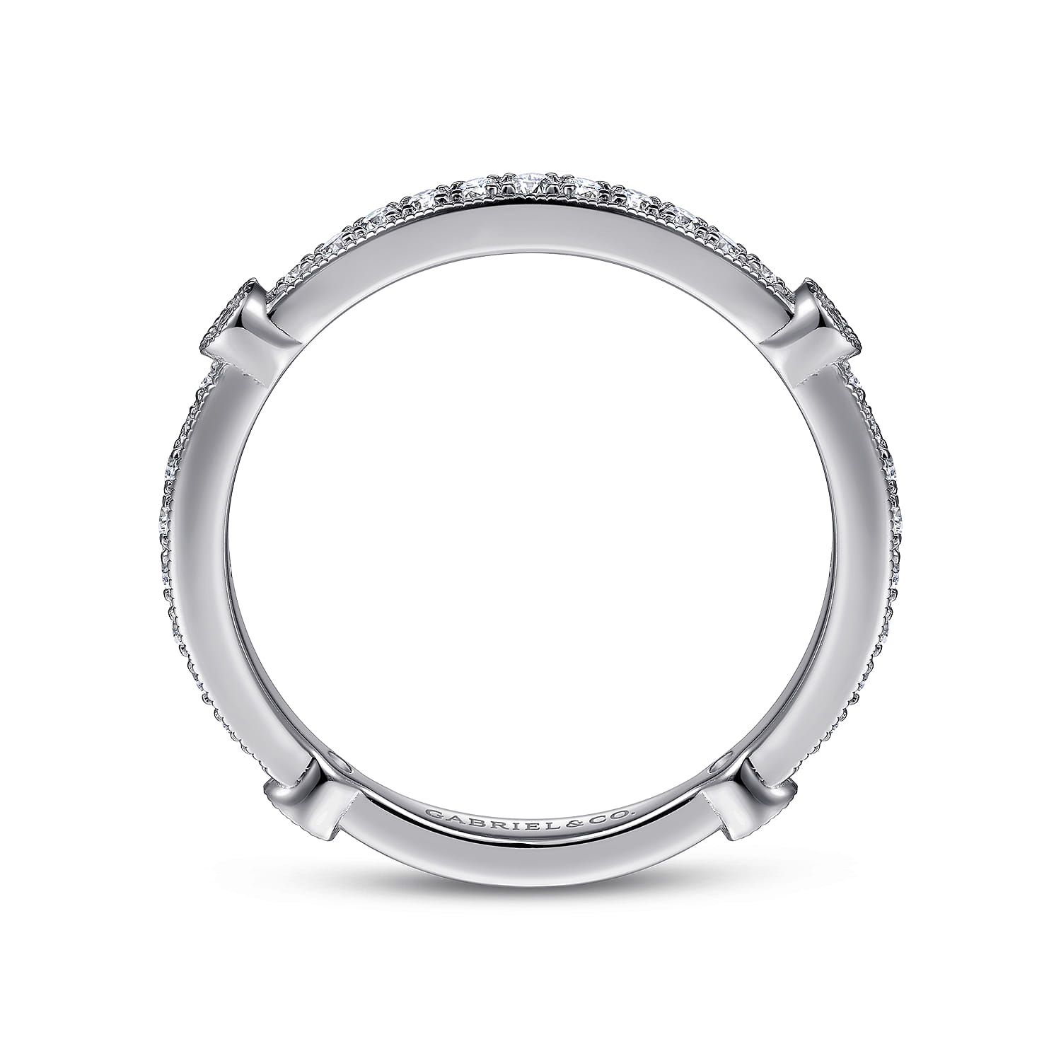 14K White Gold Matching Wedding Band - 0.27 ct - Shot 2
