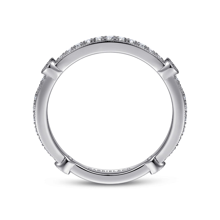 14K White Gold Matching Wedding Band - 0.27 ct - Shot 2