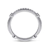 14K White Gold Matching Wedding Band - 0.27 ct
