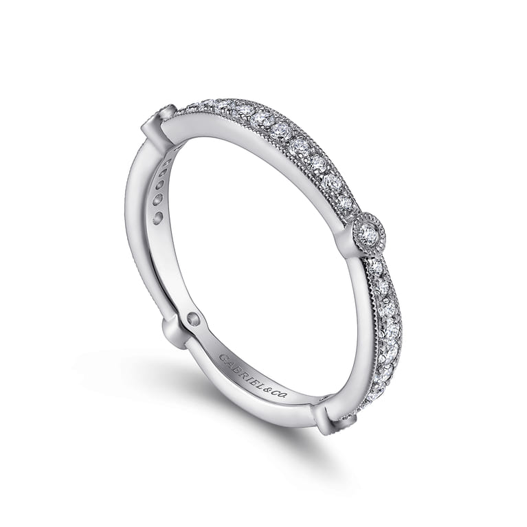 14K White Gold Matching Wedding Band - 0.27 ct - Shot 3