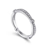 14K White Gold Matching Wedding Band - 0.27 ct