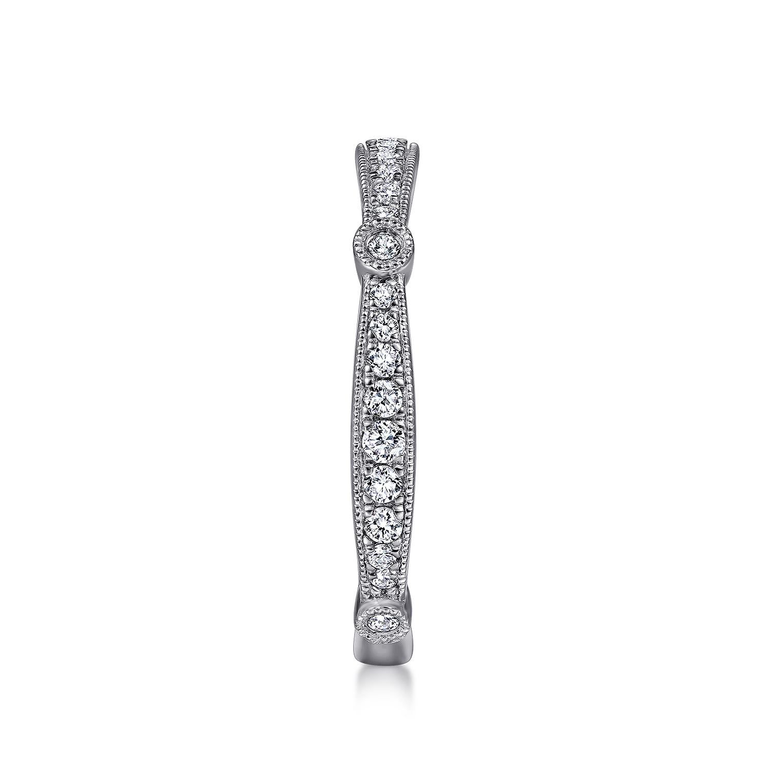 14K White Gold Matching Wedding Band - 0.27 ct - Shot 5