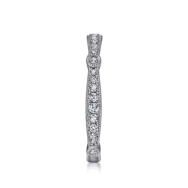 14K White Gold Matching Wedding Band - 0.27 ct - Shot 5