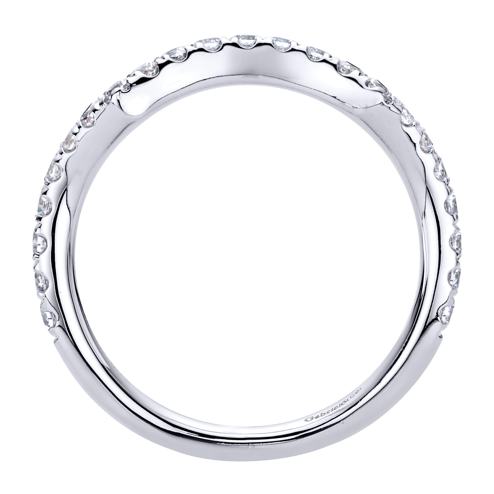 14K White Gold  Matching Wedding Band - 0.4 ct - Shot 2