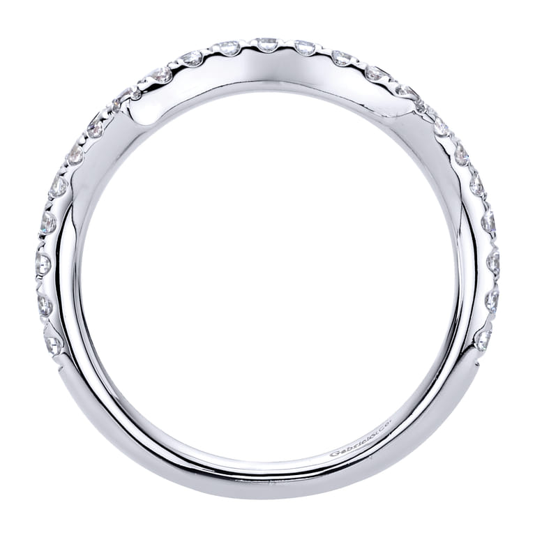14K White Gold  Matching Wedding Band - 0.4 ct - Shot 2