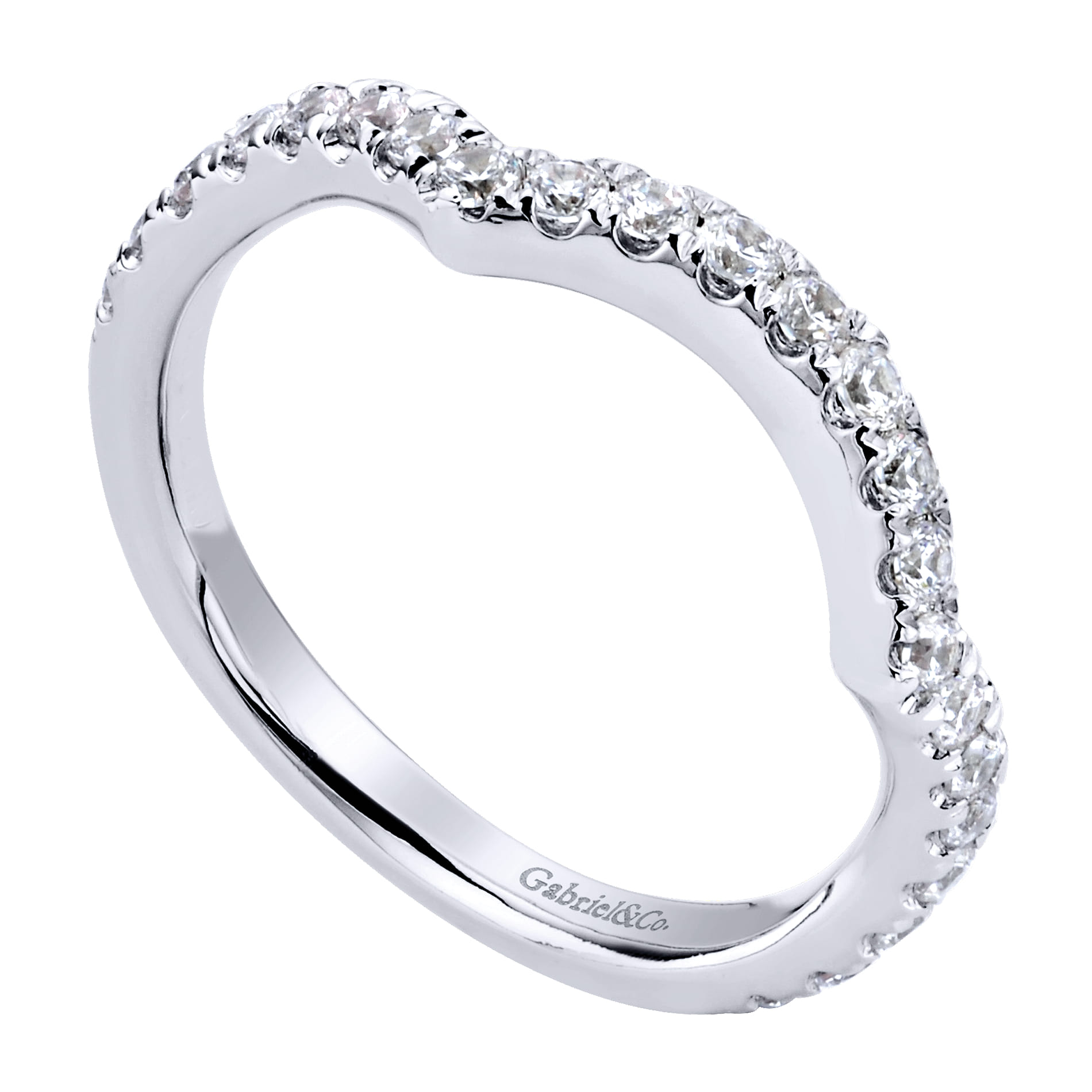 14K White Gold  Matching Wedding Band - 0.4 ct - Shot 3