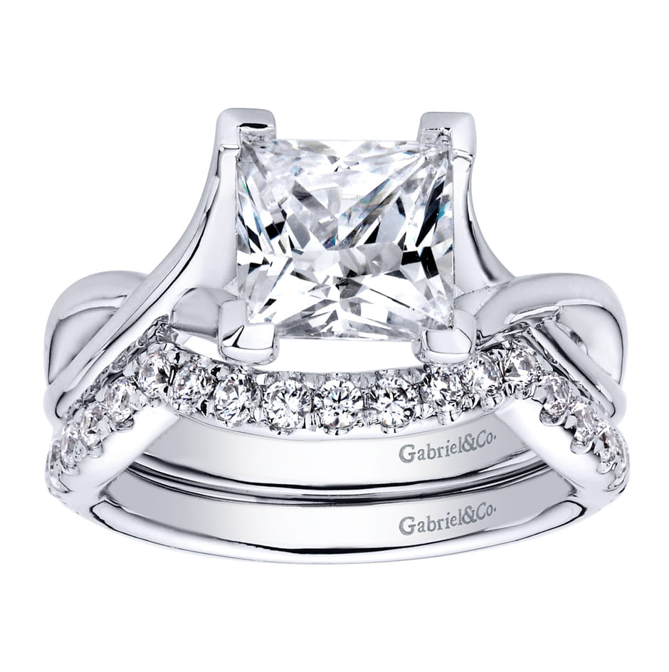 14K White Gold  Matching Wedding Band - 0.4 ct - Shot 4
