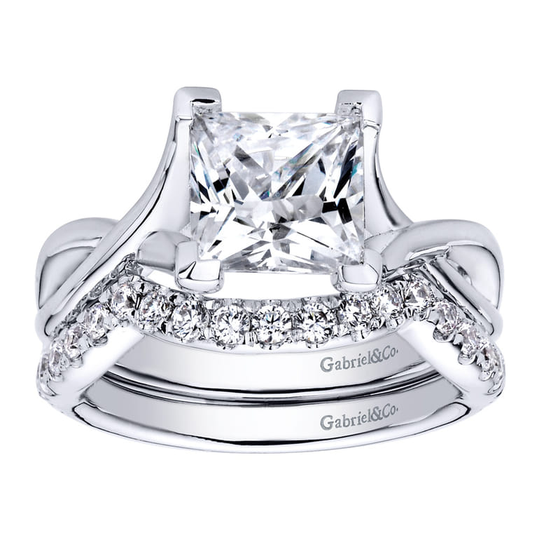 14K White Gold  Matching Wedding Band - 0.4 ct - Shot 4