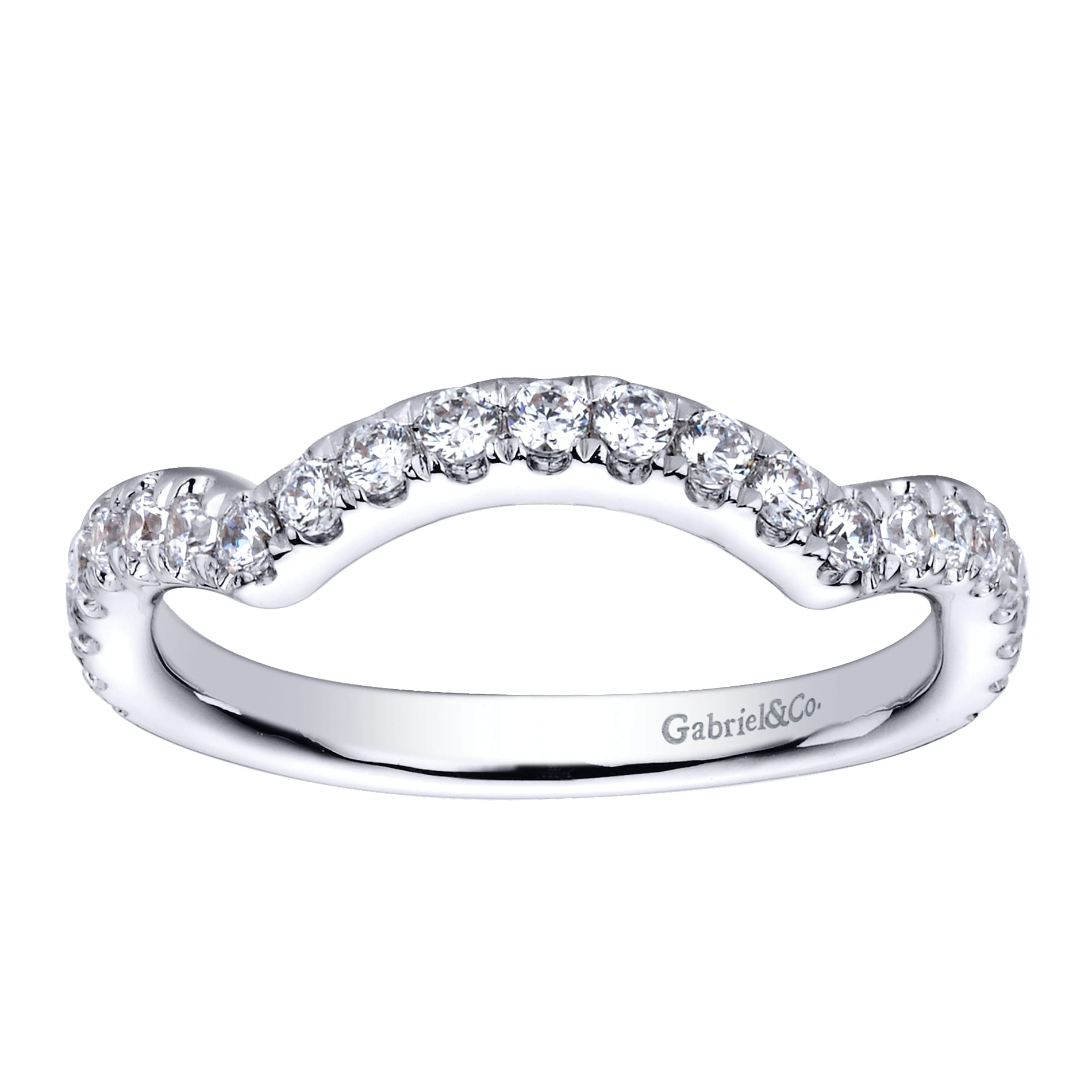 14K White Gold  Matching Wedding Band - 0.4 ct - Shot 5