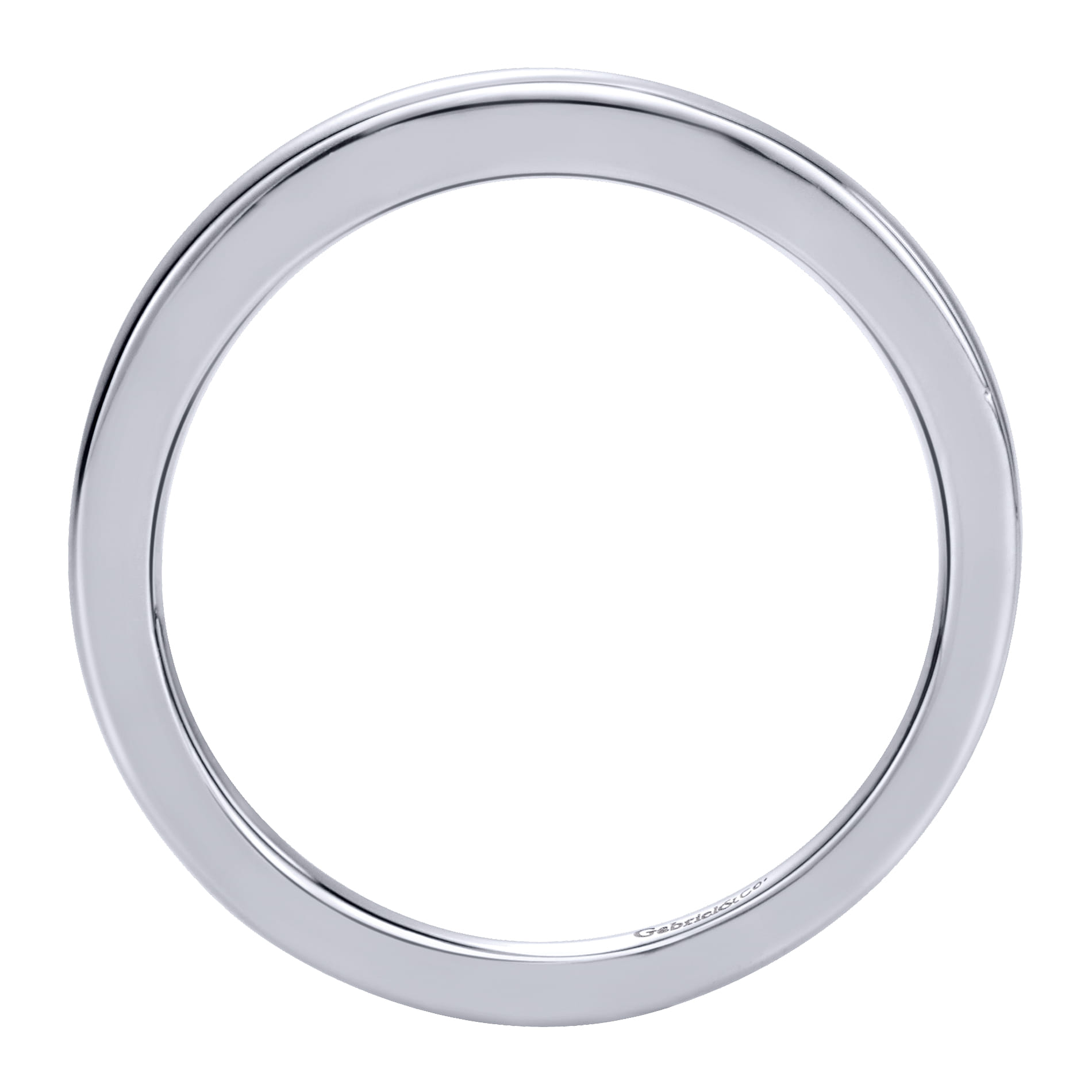 14K White Gold Matching Wedding Band - Shot 2