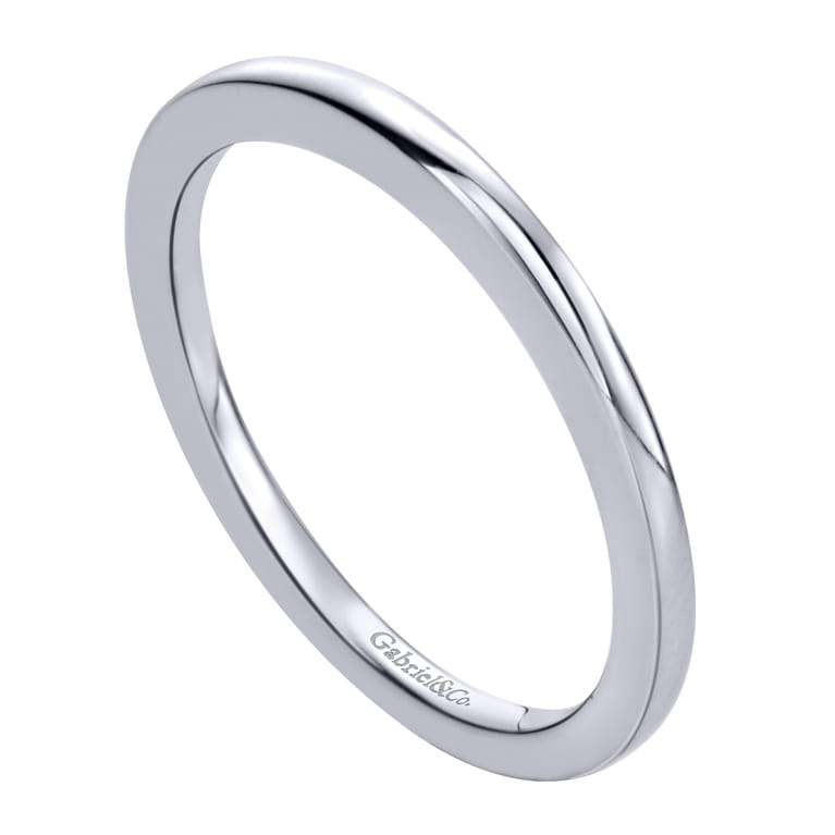 14K White Gold Matching Wedding Band - Shot 3