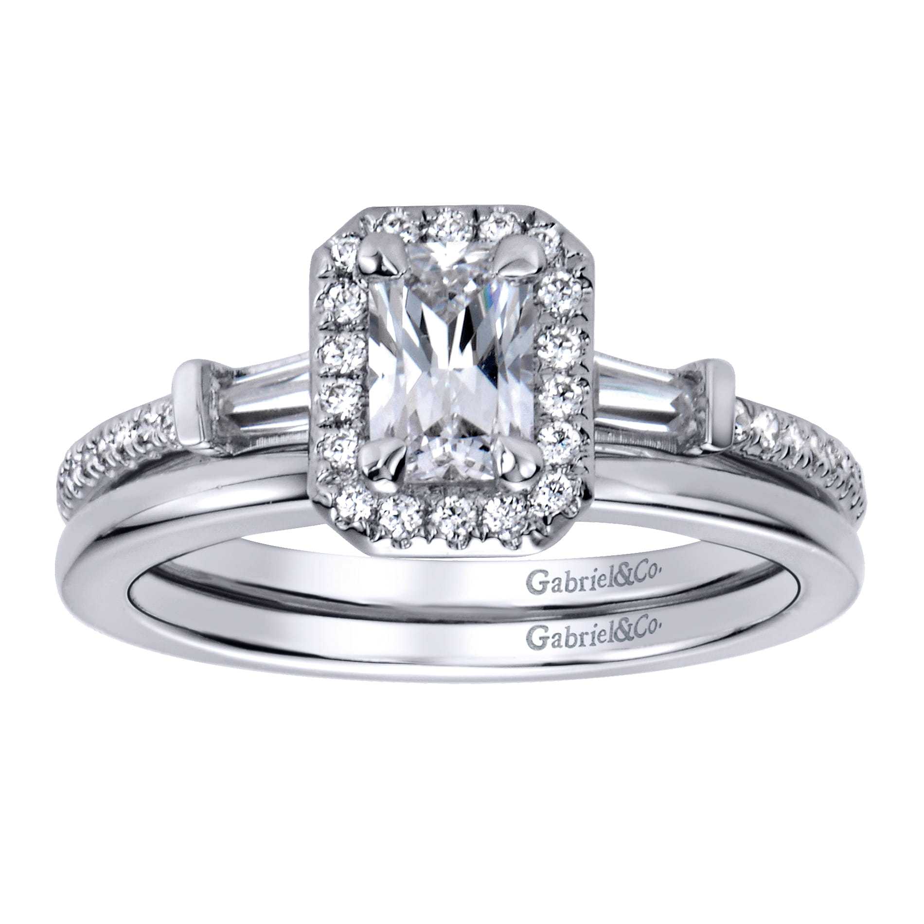 14K White Gold Matching Wedding Band - Shot 4