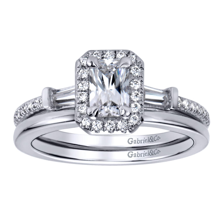 14K White Gold Matching Wedding Band - Shot 4