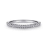 14K White Gold Matching Wedding Band - 0.17 ct