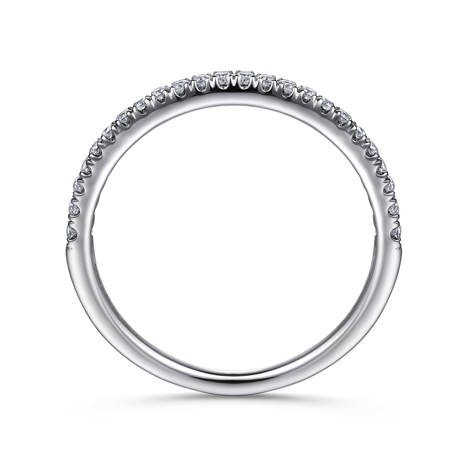 14K White Gold Matching Wedding Band - 0.17 ct - Shot 2