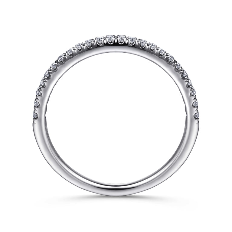 14K White Gold Matching Wedding Band - 0.17 ct - Shot 2