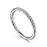 14K White Gold Matching Wedding Band - 0.17 ct