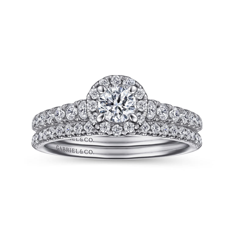 14K White Gold Matching Wedding Band - 0.17 ct - Shot 4