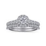14K White Gold Matching Wedding Band - 0.17 ct