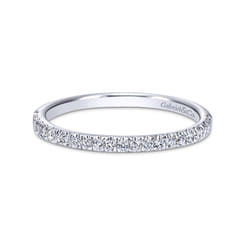 14K White Gold Matching Wedding Band