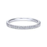 14K White Gold Matching Wedding Band - 0.18 ct