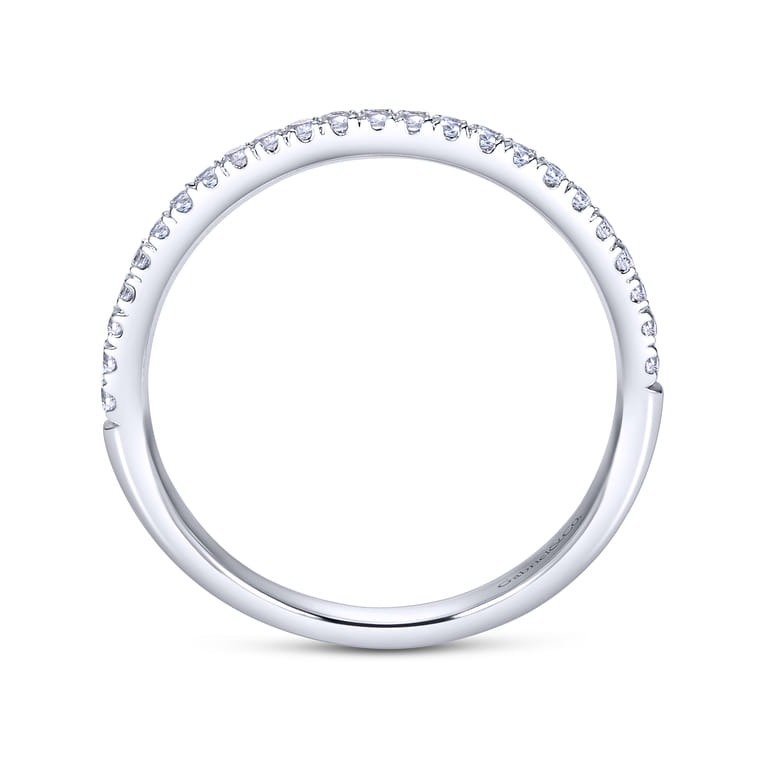 14K White Gold Matching Wedding Band - 0.18 ct - Shot 2