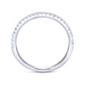 14K White Gold Matching Wedding Band - 0.18 ct