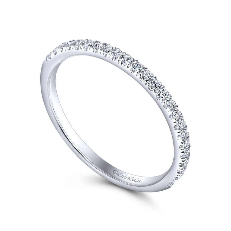 14K White Gold Matching Wedding Band - 0.18 ct - Shot 3
