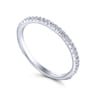 14K White Gold Matching Wedding Band - 0.18 ct