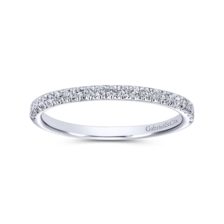 14K White Gold Matching Wedding Band - 0.18 ct - Shot 5