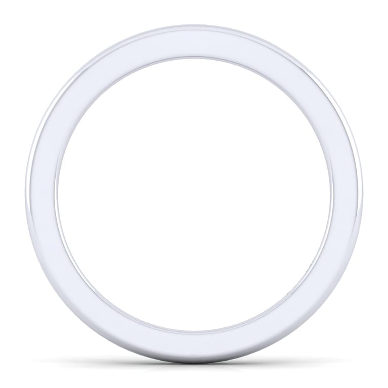 14K White Gold Matching Weeding Band - Shot 2